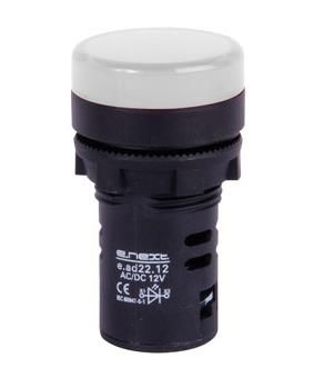 Арматура світлосигнальна e.ad22.24.white d22 24B AC/DC  E.NEXT(s009033)