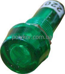 Арматура сигнальна PL1-101/220В неон, зелена АсКо(A0140030023)