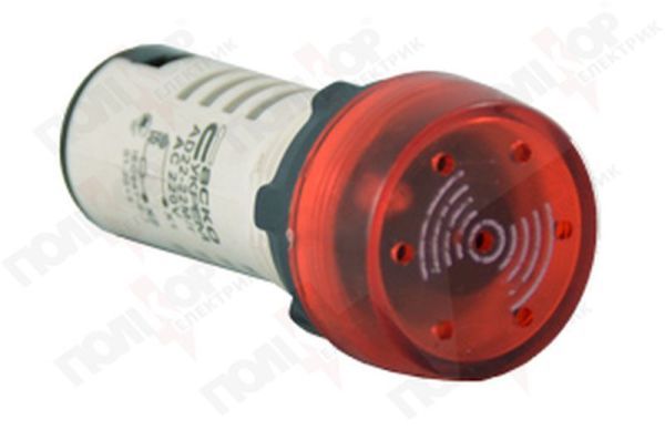 Зумер АD22-22 BM/r /AC220 В мигающий красный Аско(A0140030159)