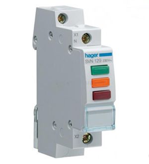 Індікатор LED  SVN129 потрійний червоний-зелений-помаранчовий 230В 1м Hager(SVN129)