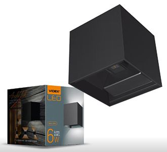 Світильник архітектурний  6W 2700K чорний IP54 VL-AR04-062B VIDEX(VL-AR04-062B)