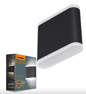 Світильник архітектурний 6W 2700K чорний IP54 VL-AR06-062B VIDEX(VL-AR06-062B)