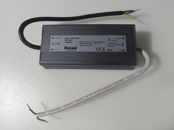 Блок живлення DELUX 36W NV1236C 3A, IP 67(10069064)