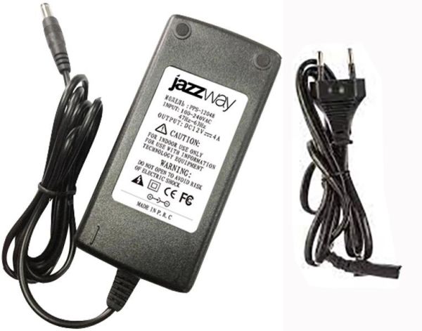Блок питания JAZZway 48W, 12V, 4A, IP20, вилка(1005977)
