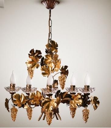 Люстра N&B Light 5055 ШАРДОНЕ виноград 5*60W Е14 фольга ()(5055)