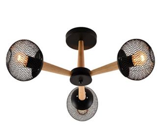 Світильник  VALESO V XA1565B-3 BK+WOOD(V XA1565B-3 BK+WOOD)