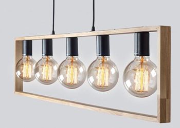 Світильник-люстра 5*Е27 натуральний бук 64215 Vesta Light Wooden Frame(64215)