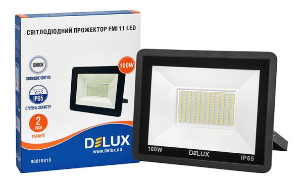 Прожектор DELUX FMI11 LED 100Вт 6500K IP65 чорн.(90021202)