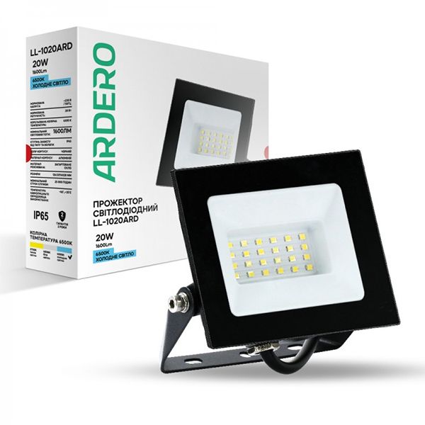 Прожектор Ardero LL-1020ARD 20W 1600Lm 6500K ІР65(80016)