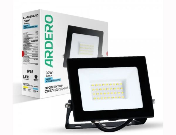 Прожектор Ardero LL-1030ARD 30W 2400Lm 6500K ІР65(7839)