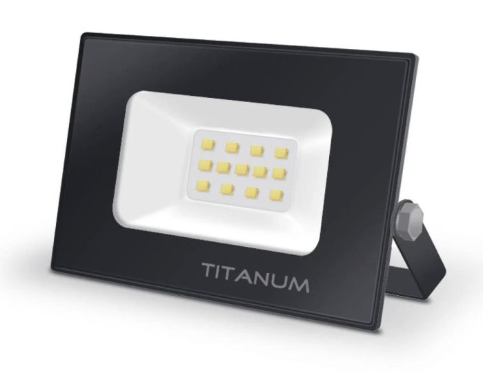 Прожектор LED TITANUM 10W 6000K 220V черный TLF106(TLF106)