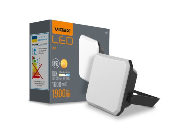 Прожектор LED VIDEX 20W 5000K 220V Black (VLE-F3-0205B)(VLE-F3-0205B)
