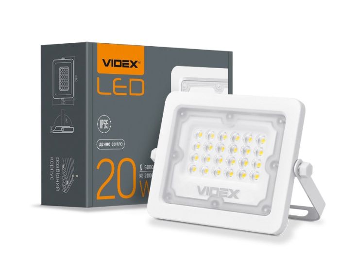 Прожектор LED VIDEX 20W 5000K 220V белый (VL-F2e-205W)(VL-F2e-205W)