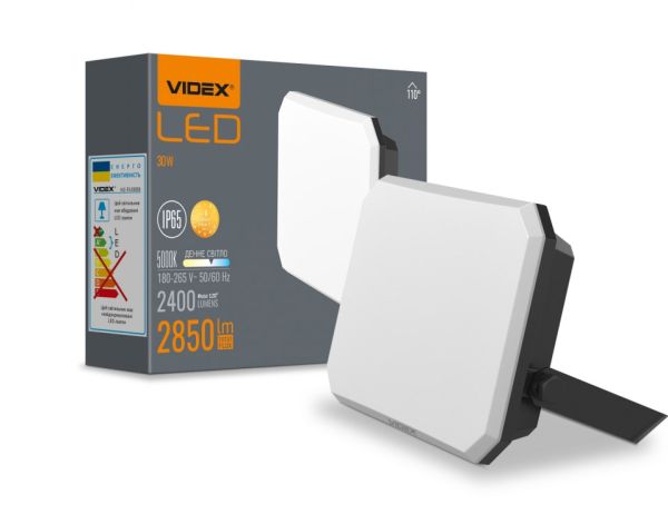 Прожектор LED VIDEX 30W 5000K 220V Black (VLE-F3-0305B)(VLE-F3-0305B)