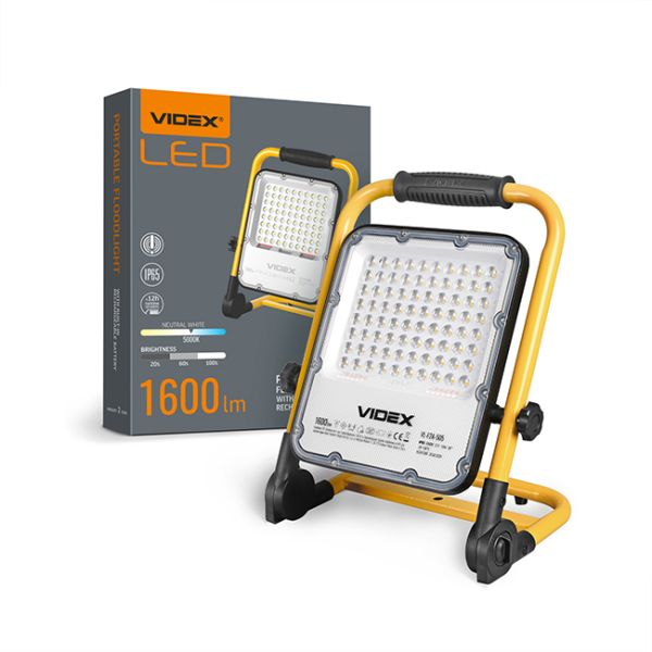 Прожектор LED VIDEX 50W 5000K аккумуляторный VL-F2A-505(VL-F2A-505)