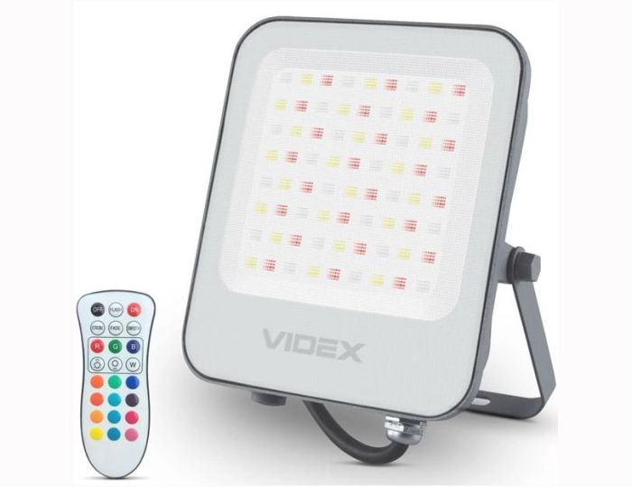 Прожектор LED VIDEX 50W RGB 220V серый (VL-F3-RGB)(VL-F3-RGB)
