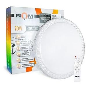 Світильник LED Biom SMART коло SML-R14-70-М 3000-6000К + RGB 70Вт з д/у музичний(SML-R14-70-М)