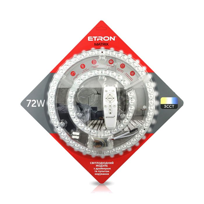 Модуль к светильнику светодиодному 1-EMP-284 72W 5000K с д/у  IP20 TM ETRON(1-EMP-284)