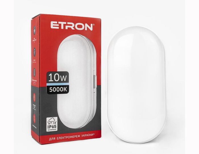 Светильник LED ETRON 10W 5000K овал 1-ECP-503-E IP65(1-ECP-503-E)
