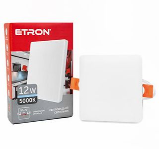 Світильник LED ETRON 12W 5000K квадрат 1-EDP-655 IP20(1-EDP-655)