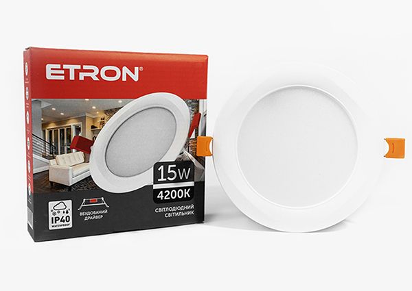 Світильник LED ETRON 15W 4200K коло 1-EDP-628 IP20(1-EDP-628)