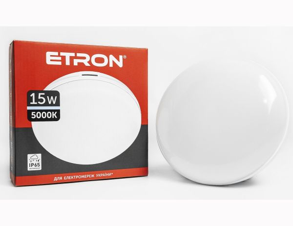 Світильник LED ETRON 15W 5000K коло 1-ECP-504-C IP65(1-ECP-504-C)