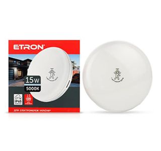Світильник LED ETRON 15W 5000K коло з д/д 1-ECP-524-CD IP65(1-ECP-524-CD)