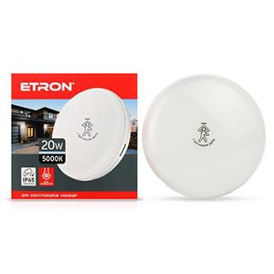 Світильник LED ETRON 20W 5000K коло з д/д 1-ECP-526-CD IP65(1-ECP-526-CD)