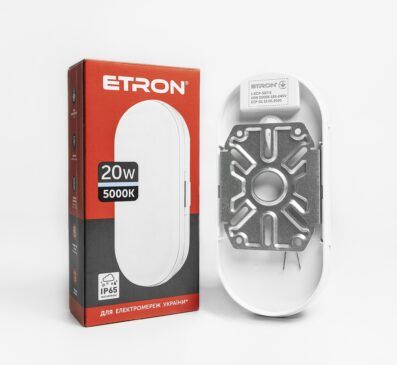 Светильник LED ETRON 20W 5000K овал 1-ECP-507-E IP65(1-ECP-507-E)