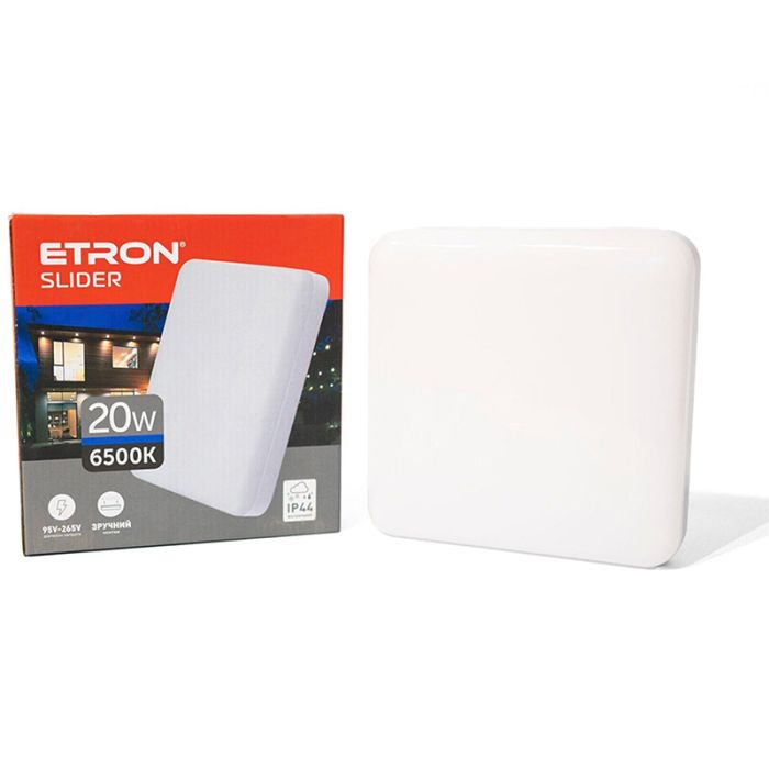 Світильник LED ETRON 20W 6500K квадрат 1-EIP-973 IP44(1-EIP-973)