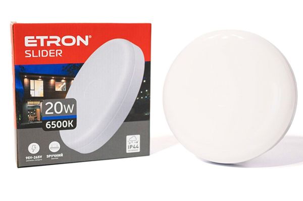 Светильник LED ETRON 20W 6500K круг 1-EIP-933 IP44(1-EIP-933)