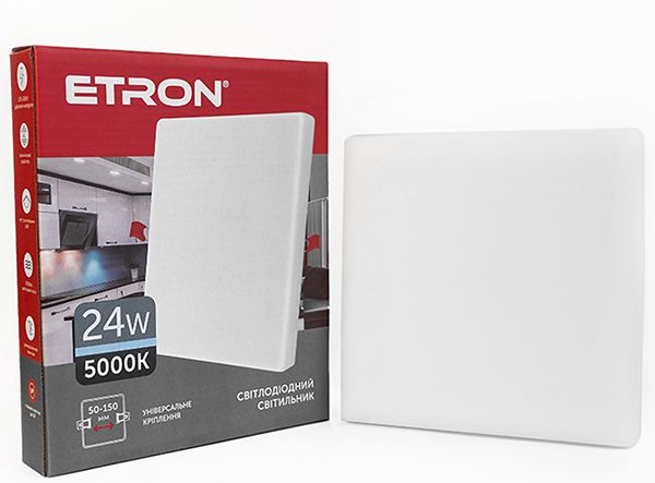Светильник LED ETRON 24W 5000K квадрат 1-EDP-664 IP20(1-EDP-664)