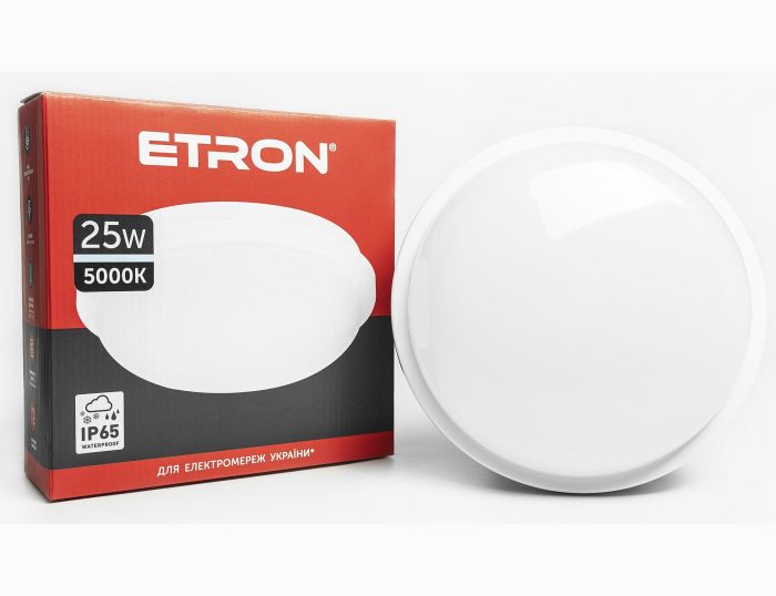Светильник LED ETRON 25W 5000K круг 1-ECP-508-C IP65(1-ECP-508-C)