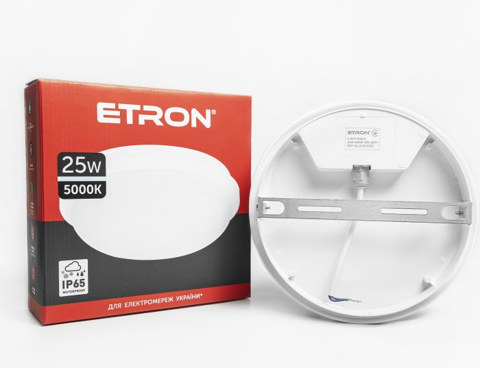 Светильник LED ETRON 25W 5000K круг 1-ECP-508-C IP65(1-ECP-508-C)