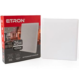 Світильник LED ETRON 26W 4200K квадрат 1-EMP-760 IP20(1-EMP-760)