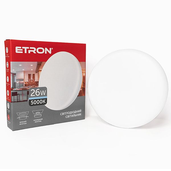 Светильник LED ETRON 26W 5000K круг 1-EMP-711 IP20(1-EMP-711)