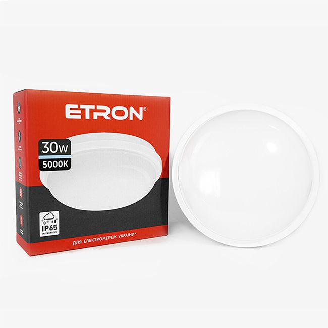 Светильник LED ETRON 30W 5000K круг 1-ECP-511-C IP65(1-ECP-511-C)