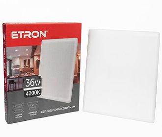 Світильник LED ETRON 36W 4200K квадрат 1-EМР-763 P20(1-EМР-763)
