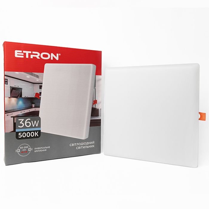 Світильник LED ETRON 36W 5000K квадрат 1-EDP-668 IP20(1-EDP-668)