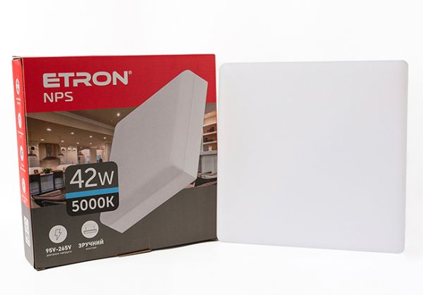 Светильник LED ETRON 42W 5000K квадрат 1-EMP-787 IP20(1-EMP-787)