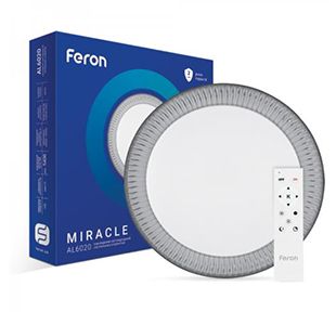 Світильник AL6020 MIRACLE 72W 3000-6000K 5400Lm FERON коло 500*90mm(7254)