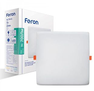 Світильник AL704-S 7W 4000K 595Lm FERON квадрат 90*20mm(7107)