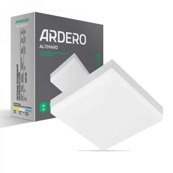 Светильник AL709ARD 24W 5000K 2400Lm Ardero квадрат 170*40mm(80006)