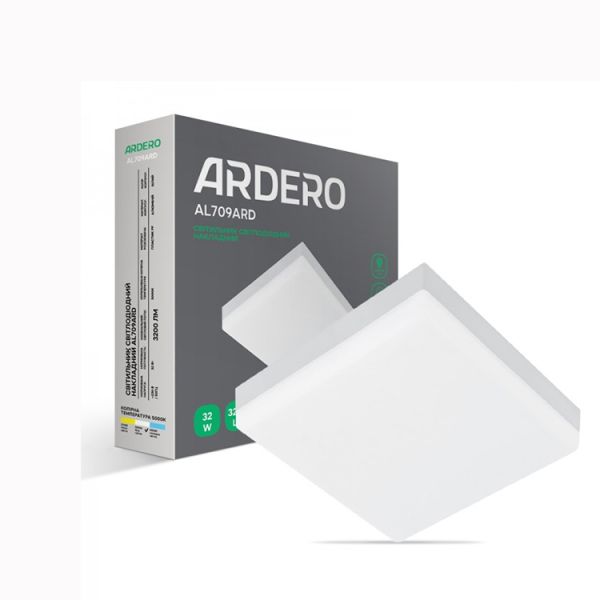 Светильник AL709ARD 32W 5000K 3200Lm Ardero квадрат(80007)