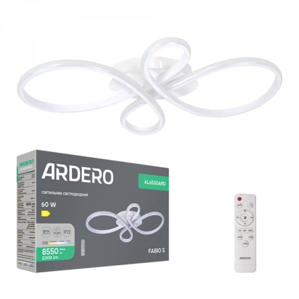 Светильник-люстра FABIO AL6530ARD 60W 3000-6000К 5300лм ІР20 Ardero белая(8362)