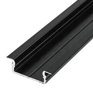 LED Алюм. профіль чорний ЛП7В+розсіювач матовий LM-U BIOM (6,5*15мм)(LP-7В+LM-U)