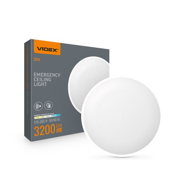 Світильник аварійний накладний 30W 2700-6500K 220V с д/д VL-CLR-EM300-2 VIDEX(VL-CLR-EM300-2)