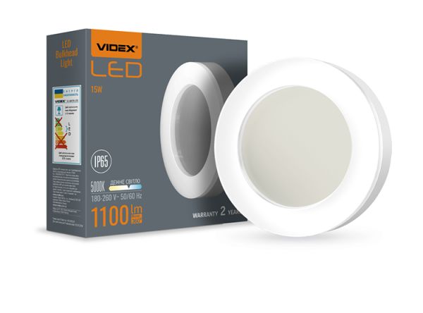 Світильник накладний коло 15W 5000K 220V ІР65 White VL-BHFR-155 LED VIDEX(VL-BHFR-155)
