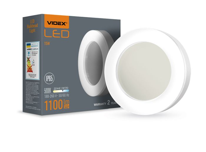 Світильник накладний коло 15W 5000K 220V ІР65 White VL-BHFR-155 LED VIDEX(VL-BHFR-155)