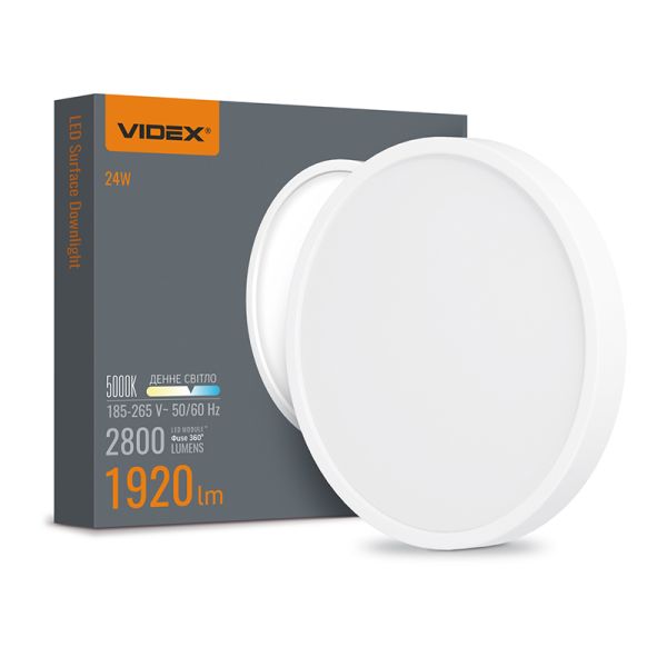 Світильник накладний коло 24W 5000K 220V ІР40 VL-DLRS-245 LED VIDEX(VL-DLRS-245)